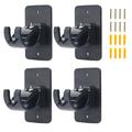 4pcs Curtain Pole Brackets, No Drill Self Adhesive Curtain Rod Hooks, Curtain Hangers For Poles, Less Than 40mm In Diameter Pole With Screws (curtain Rod Not Included)