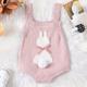 Baby Knitted Sleeveless Newborn Girl Boy Romper Clothes Outfit, Fashion 3d Rabbit Easter Knitted Sweater Suspender One-piece Jumpsuit