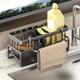 1pc Kitchen Sink Storage Rack, Toilet Storage Rack, Kitchen Faucet Sponge Holder, Storage Rack Sink Organizer, Drain Rack For Sponge, Soap, Brush, Towel, Scrubbers, Bathroom And Kitchen Supplies