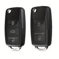 New 2/3 Button Folding Car Remote Key Case For For Vw For Jetta For Golf Passat Beetle Skoda Seat B5 - Flip & Go!