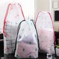10 Pcs Frosted Shoes Storage Bags, Waterproof Drawstring Shoes Pouches, Waterproof Rope Toiletry Bags, Travel Accessories Bags