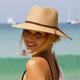 Classic Upf 50+ Panama Fedora Cap Braided Belt Decor Straw Sun Hat Simple Unisex Travel Beach Hats For Women