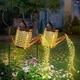 Solar Garden Lights Outdoor Hanging Solar Lights Watering Can Warm Color Led For Terrace Garden Lawn Decoration (need To Bring Your Own Hanging Bracket) For Halloween Christmas Easter Gift