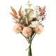 1pc Artificial Silk Flowers For Home Decor And Wedding, Faux Flower Dining Table Centerpiece. Artificial Plants Peach Flower Arrangement. Silk Flowers For Decoration