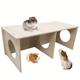 Natural Wood Hamster Hideout - Cabin And Castle For Small Animal Playground And Chew Toy - Perfect For Hamster Cage