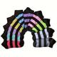 10 Pairs Music Festival Striped Short Socks, Casual & Comfortable All-match Low Cut Ankle Socks, Women's Stockings & Hosiery