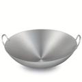1pc, Thickened Stainless Steel Wok, For Gas Stovetop And Induction Cooker, Kitchen Utensils, Kitchen Gadgets, Kitchen Accessories, Home Kitchen Items 11.81''/13.39''/14.96''