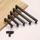 1pc Black Cabinet Handle, Square Furniture Hardware Stainless Steel Kitchen Handle, Door Knob Cabinet Wardrobe Drawer Pull