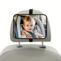 Crash Tested And Certified Shatterproof Car Mirror For Rear Facing Infant With Wide Crystal Clear View