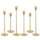 6pcs Matte Black Golden Taper Candle Holders,for 3/4 Inch Candles And Led Candles, Table Mantel Centerpieces For Dining Room Parties Room Decorations ,hanukkah, Kwanzaa,halloween Room Decor Gothic
