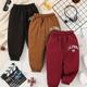 "3pcs Kid's Warm Fleece Sweatpants, ""california"" Print Jogger Pants, Comfy Casual Trousers, Boy's Clothes For Fall Winter, As Gift"