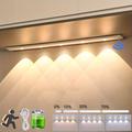 1pc Ultra-thin Induction Led Light Usb Charging Small Night Light Cat Eye Light For Cabinets, Wardrobes, Multiple Specifications Three-color Induction Light To Light Up Your Warm Home