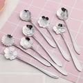 8pcs Cute Flower Spoon Set - Perfect For Tea, Coffee, Ice Cream, And Desserts - Stainless Steel With Golden And Silver Finish - Kitchen Props For A Chic And Elegant Dining Experience