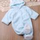 Baby Cute Hooded Warm Romper, Coral Fleece Hooded Long Sleeve Romper Baby Climbing Suit