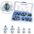 66/75pcs Insert Nuts With 4 Impact Points, M3, M4, M5, M6, M8, M10 Thread Insert Nuts, 4 Point Insert Nuts For Climbing, Brackets And Cabinet Woodworking Furniture