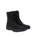 Suede Lace-up Stivaletto Gomma Ankle Boots