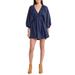 Portia Denim Mini Dress In Indigo Dark Rinse