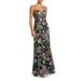 Sequin Floral Sheath Gown