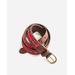 Leather Belt With Tartan Cloth