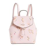 Medium Flower Print Flap Backpack