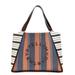 Striped Logo Embroidered Tote Bag