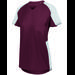 Augusta Sportswear 1522 Athletic Women's Cutter Jersey T-Shirt in Maroon/White size Medium | Polyester