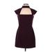 Zara Casual Dress - Mini: Burgundy Solid Dresses - Women's Size Medium