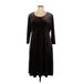 Lands' End Casual Dress - Midi: Black Solid Dresses - Women's Size 1X