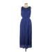 Banana Republic Casual Dress - Midi: Blue Dresses - Women's Size Large Petite