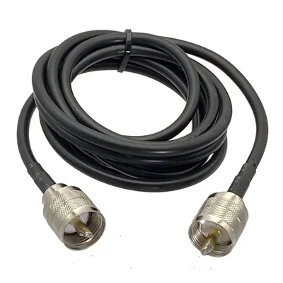 RG58 Cable UHF PL259 Male Plug to UHF PL259 Male Plug Connector RF Jumper Pigtails Wire Terminal