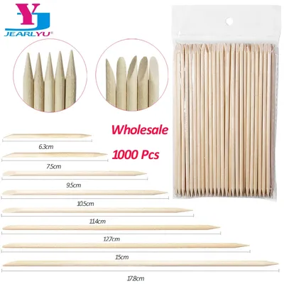 Wholesale 1000 Pcs Orange Wood Stick Cuticle Pusher For Manicure Pedicure Dead Skin Remove Gel Nail
