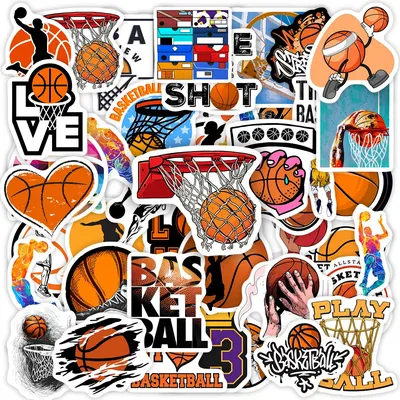 Basketball Theme Lovers Stickers DIY Toy Gift Decorative Graffiti Decal for Phone Laptop Bottles Scrapbook Kids Waterproof