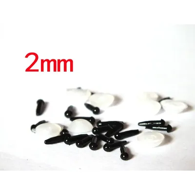 New Arrival Plastic eyes 2mm Black Safety Eyes / Plastic Doll eyes For Bear Doll Animal Puppet Making