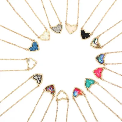 New Valentines Gift Faux Glitter Abalone Stone Small Heart Shaped 3D Resin Shell Mini Love Druzy