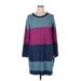 Lularoe Casual Dress: Blue Color Block Dresses - New - Women's Size X-Large