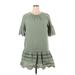 Madewell Casual Dress - DropWaist Mock Short sleeves: Green Dresses - Women's Size X-Large