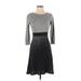 Calvin Klein Casual Dress - Sweater Dress: Gray Dresses - Women's Size Small