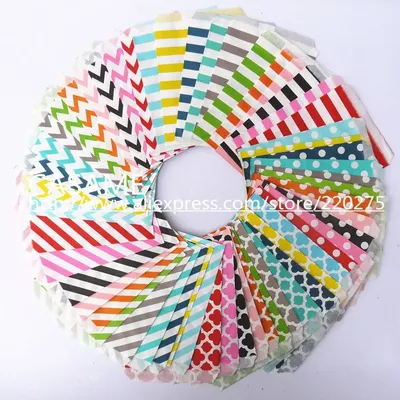 25pcs Paper Bag flat Wedding Party Favor Candy Gift Bags Food Packaging cookie Treat Craft Paper