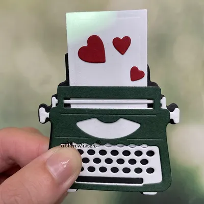 Retro typewriter DIY Craft Metal Cutting Die Scrapbook Embossed Paper Card Album Craft Template