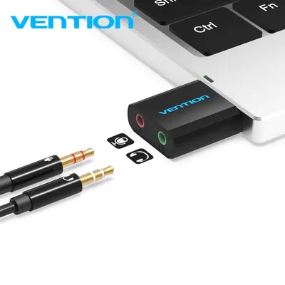 Vention USB Sound Card USB Audio Interface External 3.5mm Microphone Audio Adapter Sound card for