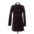 Ann Taylor LOFT Wool Coat: Burgundy Jackets & Outerwear - Women's Size 0 Petite