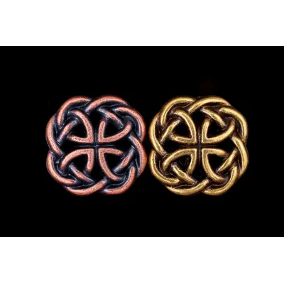10X 19*19mm Antique Brass/Copper Western Biker Punk Celtic Knot Conchos For Saddles Headstall Bridle Leathercraft Decor