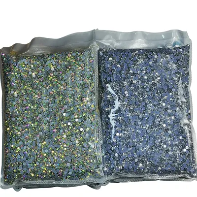 14400pcs/bag SS3-Ss20 Wholesale AB Crystals Hot Fix Glass Rhinestone Flatback Iron On Strass In Bulk