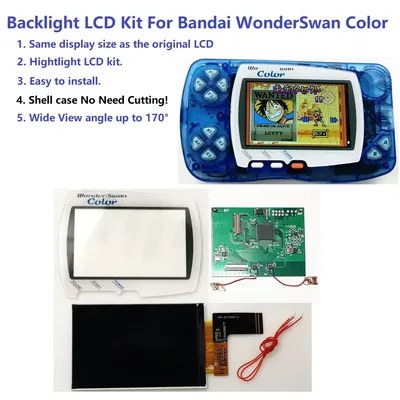 WSC Hightlight IPS LCD Screen Kit Backlight Brightness For Bandai WonderSwan Color For Wonder Swan