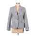 Anne Klein Blazer Jacket: Blue Stripes Jackets & Outerwear - Women's Size Medium