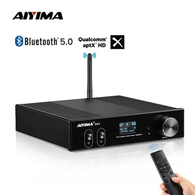 AIYIMA D03 Bluetooth Amplifier 150Wx2 Stereo HiFi Sound Amplificador Subwoofer Amplifiers USB DAC