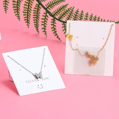 100pc Transparent Necklace Card Chain Collect Self-Stick Plastic Bags For Packaging Small Businesses