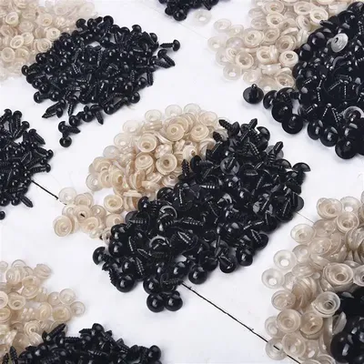 100pcs 5-12mm Eyeball Doll Accessories Black Plastic Plush Safety Eyes Amigurumi For Toys 5mm 8mm 12mm DIY Funny Toy Eyes Animal