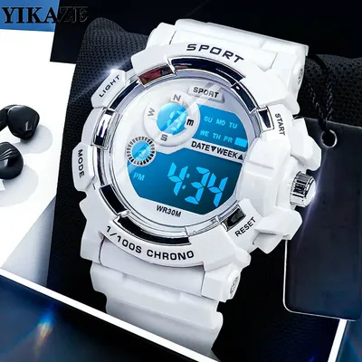 YIKAZE Kids Watches Fashion Luminous Waterproof Alarm Clock Watches Boys and Girls Student Smart