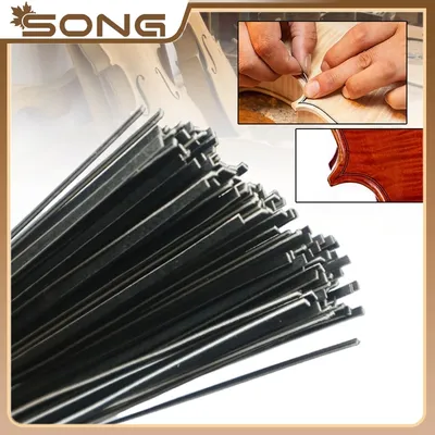 50/100pcs maple wood violin purfling Viola Cello white black wood strips Bass Inlay bar